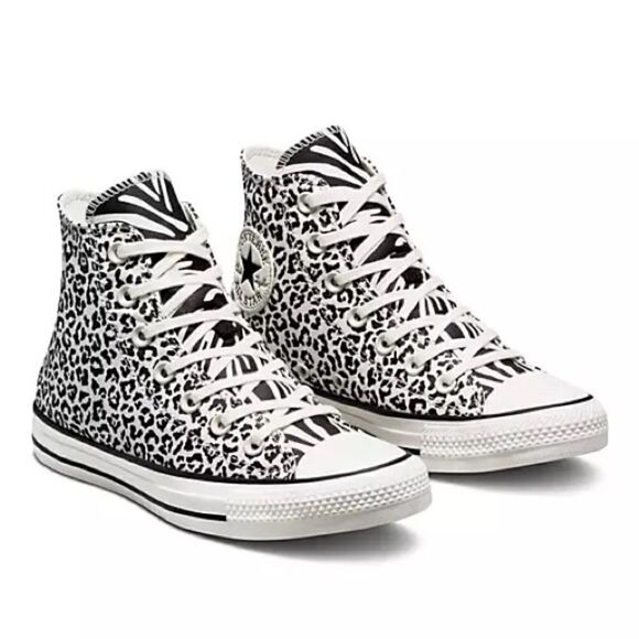 NWT Converse Chuck Taylor All Star sneakers zebra print 10.5 - Picture 1 of 8